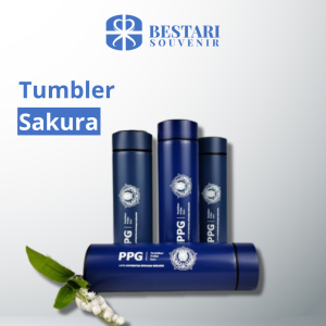 Tumbler Sakura dengan Desain Logo Eksklusif dari Bestari Souvenir